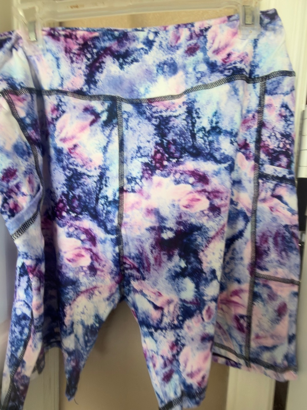 Source Unknown Blue, Purple and Pink Marble Print Athletic Shorts